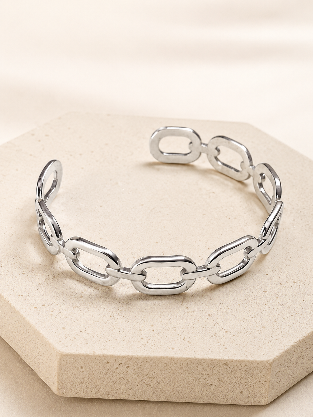 Eternos Acessórios - Bracelete Feminino Elo Corrente Portuguesa em Aço Inoxidável 316L Bracelete Feminino Elo Corrente Portuguesa em Aço Inoxidável 316L - Imagem 3