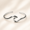 Eternos Acessórios - Bracelete Feminino Aço Inox 316L Onda Ajustável
