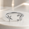 Eternos Acessórios - Bracelete Feminino Aço Inox 316L Carangueijo e Estrela