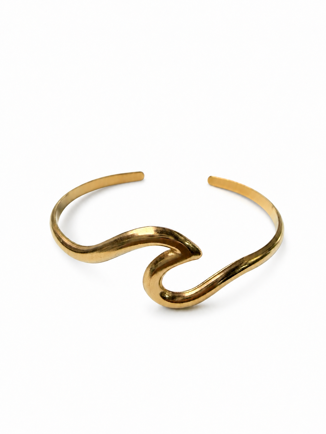 Eternos Acessórios - Bracelete Feminino Onda Dourado Ajustável em Aço Inox 316L Bracelete Feminino Onda Dourado Ajustável em Aço Inox 316L - Imagem 2