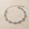 Eternos Acessórios - Pulseira Feminina Aço Inox 316L Olho Grego Claro Eternos Acessórios - Pulseira Feminina Aço Inox 316L Olho Grego Claro