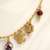 Eternos Acessórios - Colar Feminino Coroa Imperial Dourado em Aço Inox 316L