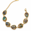 Eternos Acessórios - Pulseira Feminina Gotas de Abalone Luxo Dourada em Aço Inox 316L Eternos Acessórios - Pulseira Feminina Gotas de Abalone Luxo Dourada em Aço Inox 316L