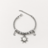 Eternos Acessórios - Pulseira Feminina Aço Inox 316L Berloque Sol Pérola Lua e Estrela
