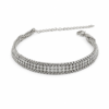 Eternos Acessórios - Pulseira Feminina Aço Inox 316L Riviera Dupla Cristal