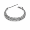 Eternos Acessórios - Pulseira Feminina Aço Inox 316L Corrente Zircônea Cravejada