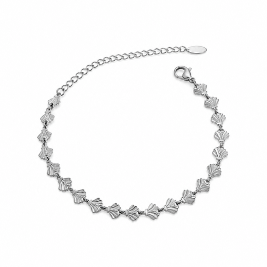 Pulseira Feminina Aço Inox 316L Conchas Pequenas