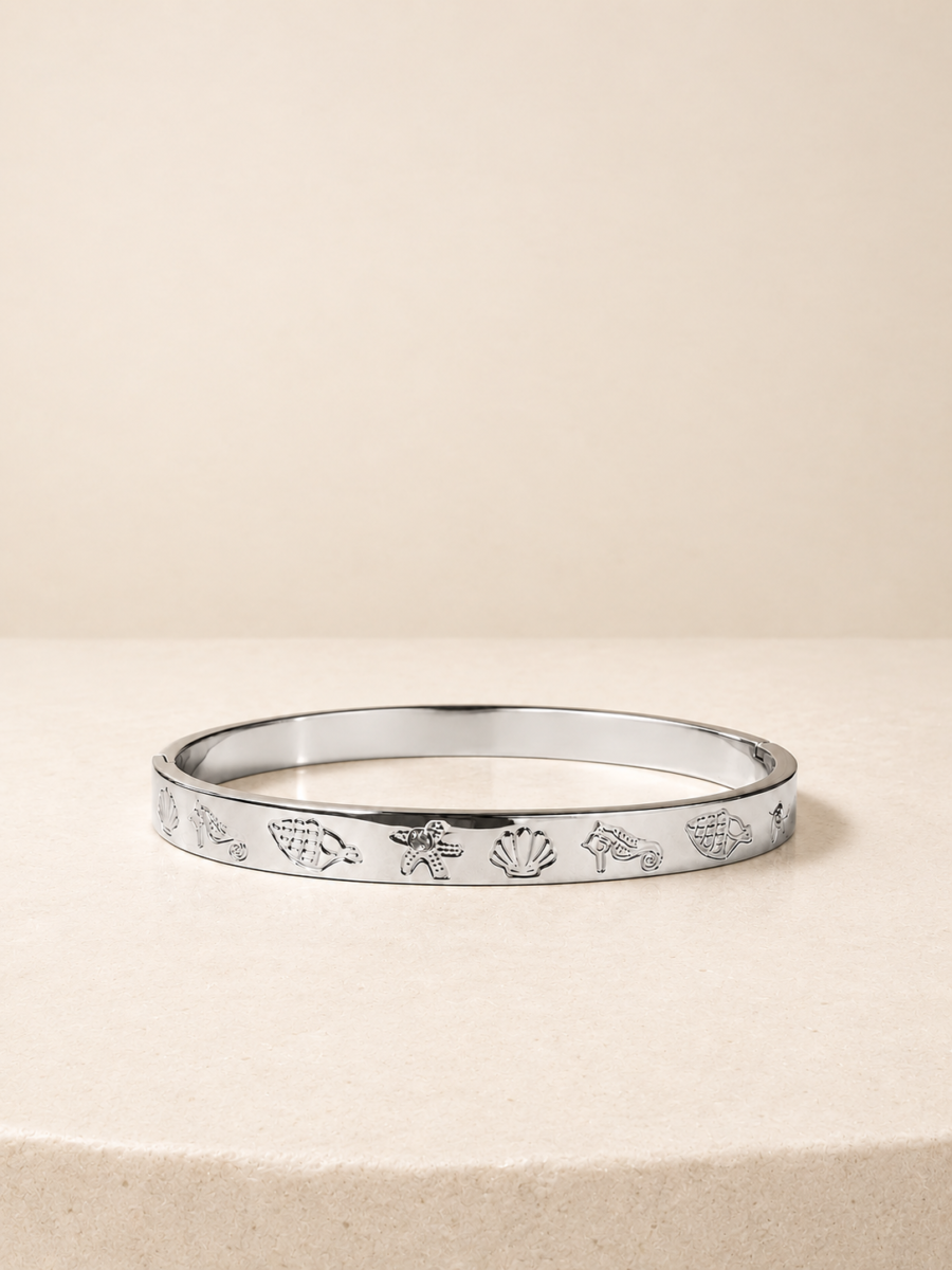 Eternos Acessórios - Bracelete Feminino Aço Inox 316L Mix Do Mar Fina