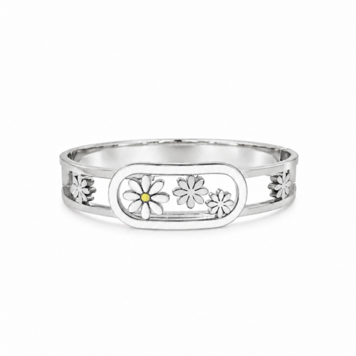 Bracelete Feminino Aço Inox 316L Margarida