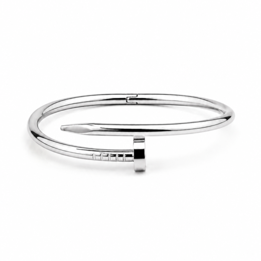 Bracelete Feminino Aço Inox 316L Prego Regulável