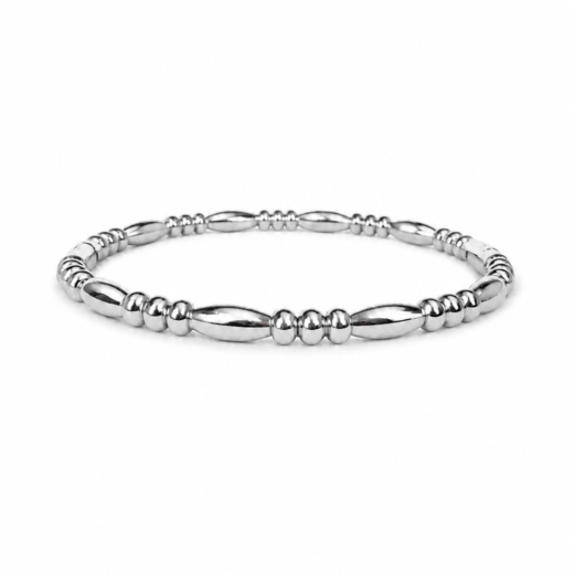 Bracelete Feminino Aço Inox 316L Osso Fina