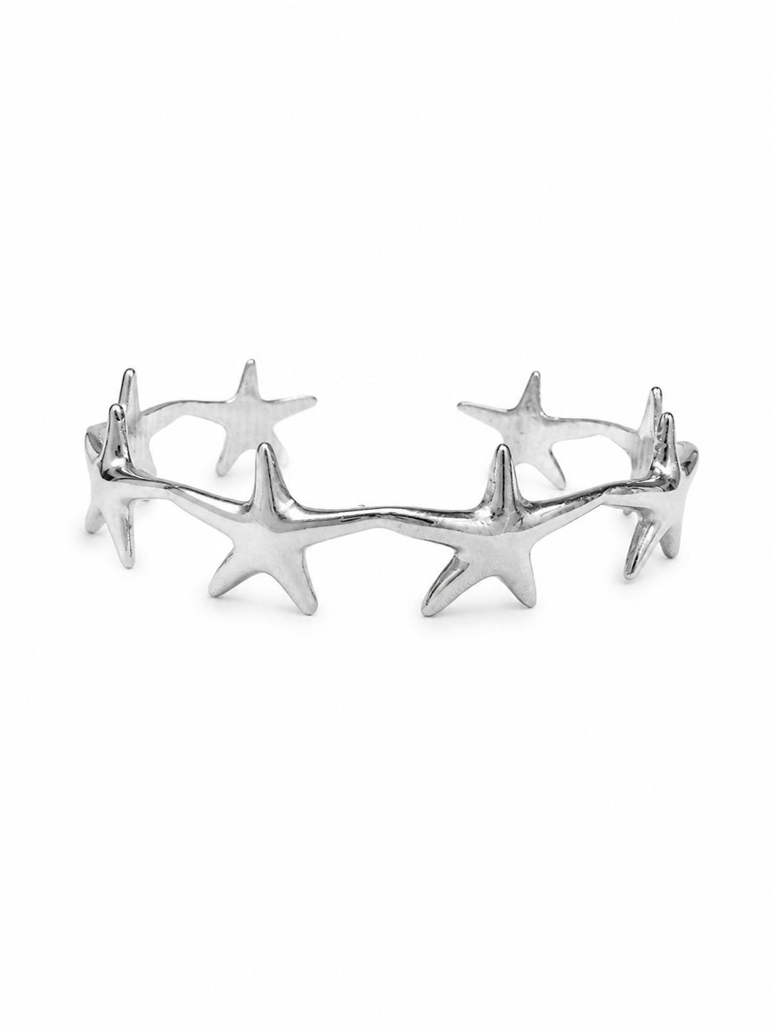 Eternos Acessórios - Bracelete Feminino Aço Inox Estrelas Marinhas Pequenas Regulável Bracelete Feminino Aço Inox Estrelas Marinhas Pequenas Regulável