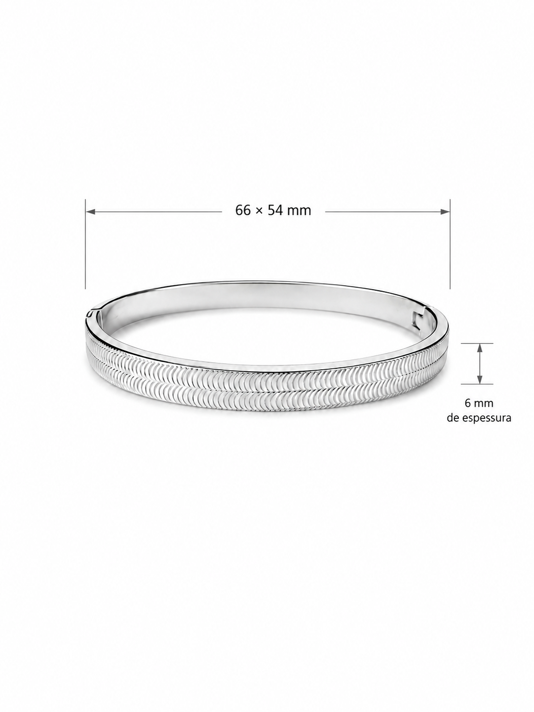 Eternos Acessórios - Bracelete Feminino Aço Inox 316L Cobra Bracelete Feminino Aço Inox 316L Cobra - Imagem 3