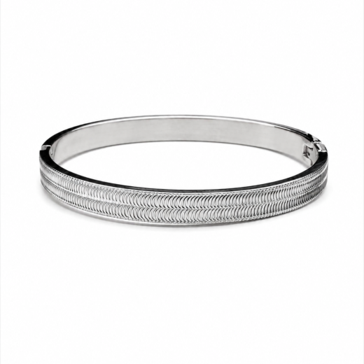 Bracelete Feminino Aço Inox 316L Cobra