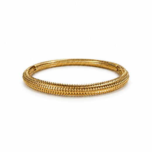 Bracelete Feminino Aço Inox Dourado 316L Espinho