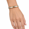 Eternos Acessórios - Bracelete Feminino Aço Inox Dourado 316L Madri Pérola e Cristal Eternos Acessórios - Bracelete Feminino Aço Inox Dourado 316L Madri Pérola e Cristal
