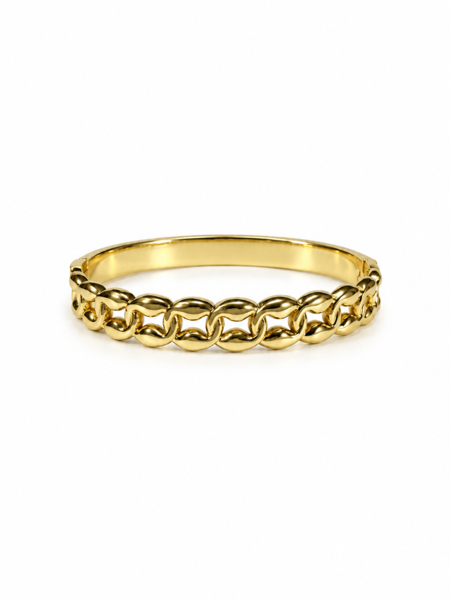 Eternos Acessórios - Bracelete Feminino Aço Inox Dourado 316L Corrente Eternos Acessórios - Bracelete Feminino Aço Inox Dourado 316L Corrente
