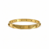 Eternos Acessórios - Bracelete Feminino Aço Inoxidável 316L Dourado Spike Liso