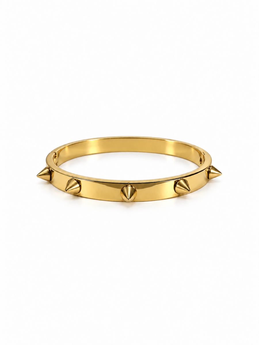 Eternos Acessórios - Bracelete Feminino Aço Inoxidável 316L Dourado Spike Eternos Acessórios - Bracelete Feminino Aço Inoxidável 316L Dourado Spike