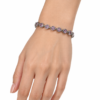 Eternos Acessórios - Pulseira Feminina Aço Inox 316L Zircônia Rosa Claro Regulável
