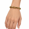 Eternos Acessórios - Pulseira Feminina Aço Inox 316L Dourada Corrente Cartier