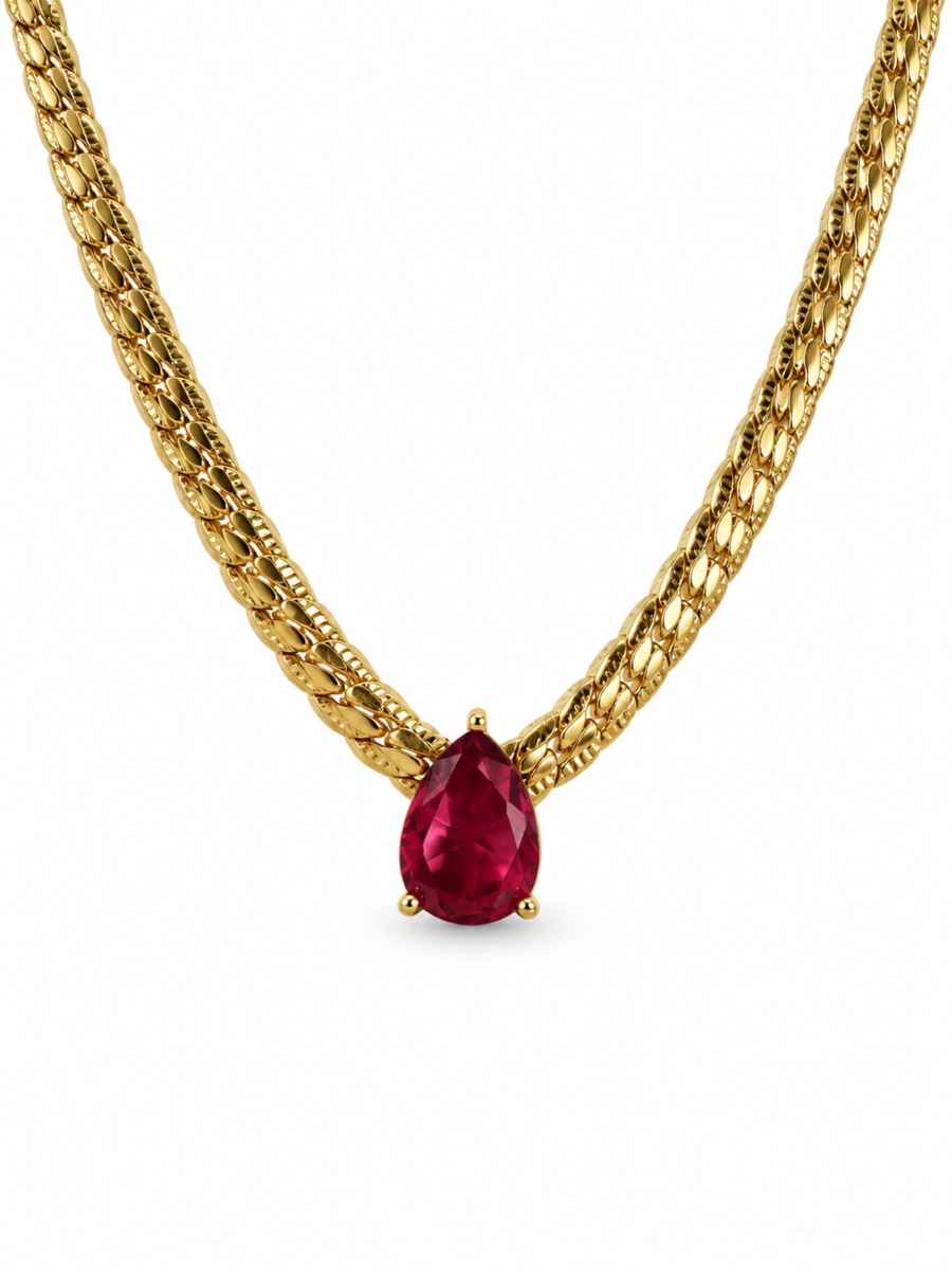 Eternos Acessórios - Colar Feminino Gargantilha Aço Inox 316L Dourado Corrente Zircônia Fusion Rosa Regulável Eternos Acessórios - Colar Feminino Gargantilha Aço Inox 316L Dourado Corrente Zircônia Fusion Rosa Regulável