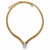 Eternos Acessórios - Colar Feminino Gargantilha Aço Inox 316L Dourado Corrente Zircônia Fusion Cristal Regulável Eternos Acessórios - Colar Feminino Gargantilha Aço Inox 316L Dourado Corrente Zircônia Fusion Cristal Regulável