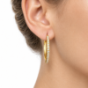Eternos Acessórios - Brinco Feminino Aço Inox 316L Dourado Argola Cristais Cravejados Eternos Acessórios - Brinco Feminino Aço Inox 316L Dourado Argola Cristais Cravejados