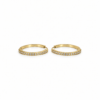 Eternos Acessórios - Brinco Feminino Aço Inox 316L Dourado Argola Cristais Cravejados Eternos Acessórios - Brinco Feminino Aço Inox 316L Dourado Argola Cristais Cravejados