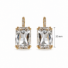 Eternos Acessórios - Brinco Feminino Aço Inox 316L Dourado Argola Cravejada Cristal