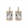 Eternos Acessórios - Brinco Feminino Aço Inox 316L Dourado Argola Cravejada Cristal