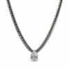 Eternos Acessórios - Colar Feminino Gargantilha Aço Inox 316L Corrente Zircônia Fusion Cristal Regulável