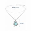 Eternos Acessórios - Colar Feminíno Aço Inox Sol Azul Água
