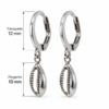 Eternos Acessórios - Brinco Feminino Aço Inox Tranqueta Búzios Eternos Acessórios - Brinco Feminino Aço Inox Tranqueta Búzios
