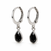 Eternos Acessórios - Brinco Feminíno Aço Inox Tranqueta Gota Preta Eternos Acessórios - Brinco Feminíno Aço Inox Tranqueta Gota Preta