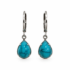 Eternos Acessórios - Brinco Feminino Argola Aço Inox Tranqueta Gota Azul Turquesa Eternos Acessórios - Brinco Feminino Argola Aço Inox Tranqueta Gota Azul Turquesa