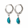 Eternos Acessórios - Brinco Feminino Argola Aço Inox Tranqueta Gota Azul Turquesa Eternos Acessórios - Brinco Feminino Argola Aço Inox Tranqueta Gota Azul Turquesa