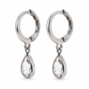 Eternos Acessórios - Brinco Feminino Argola Aço Inox Tranqueta Gota Cristal Eternos Acessórios - Brinco Feminino Argola Aço Inox Tranqueta Gota Cristal