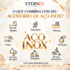 Eternos Acessórios - Brinco Feminino Argola Aço Inox Tranqueta Concha Shell