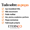 Eternos Acessórios - Brinco Feminino Argola Aço Inox Tranqueta Cavalo Marinho Eternos Acessórios - Brinco Feminino Argola Aço Inox Tranqueta Cavalo Marinho