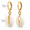 Eternos Acessórios - Brinco Feminino Argola Aço Inox 316L Folheado Ouro 18k Tranqueta Búzios Natural PODE MOLHAR ANTIALÉRGICO Eternos Acessórios - Brinco Feminino Argola Aço Inox 316L Folheado Ouro 18k Tranqueta Búzios Natural PODE MOLHAR ANTIALÉRGICO