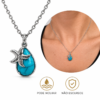 Eternos Acessórios - Colar Feminino Aço Inox 316L Gota Azul Turquesa e Estrela do Mar NÃO ESCURECE PODE MOLHAR ANTIALÉRCO