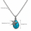 Eternos Acessórios - Colar Feminino Aço Inox 316L Gota Azul Turquesa e Estrela do Mar NÃO ESCURECE PODE MOLHAR ANTIALÉRCO