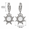 Eternos Acessórios - Brinco Feminino Argola Sol Branco Aço Inox 316L Delicado Minimalista NÃO ESCURECE PODE MOLHAR ANTIALÉRGICO