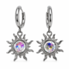 Eternos Acessórios - Brinco Feminino Aço Inox 316L NÃO ESCURECE Argola Sol Boreal Delicado Elegante PODE MOLHAR ANTIALÉRGICO