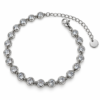 Eternos Acessórios - Pulseira Feminina Aço Inox 316L NÃO ESCURECE Cristais Zircônias Ponto de Luz Luxo PODE MOLHAR ANTIALÉRGICA