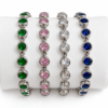 Eternos Acessórios - Pulseira Feminina Aço Inox 316L NÃO ESCURECE Cristais Zircônias Ponto de Luz Luxo PODE MOLHAR ANTIALÉRGICA
