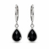 Eternos Acessórios - Brinco Feminíno Aço Inox Tranqueta Gota Preta Eternos Acessórios - Brinco Feminíno Aço Inox Tranqueta Gota Preta