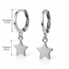 Eternos Acessórios - Brinco Feminino Argola Aço Inox 316L Tranqueta Estrela NÃO ESCURECE PODE MOLHAR ANTIALÉRGICO Eternos Acessórios - Brinco Feminino Argola Aço Inox 316L Tranqueta Estrela NÃO ESCURECE PODE MOLHAR ANTIALÉRGICO